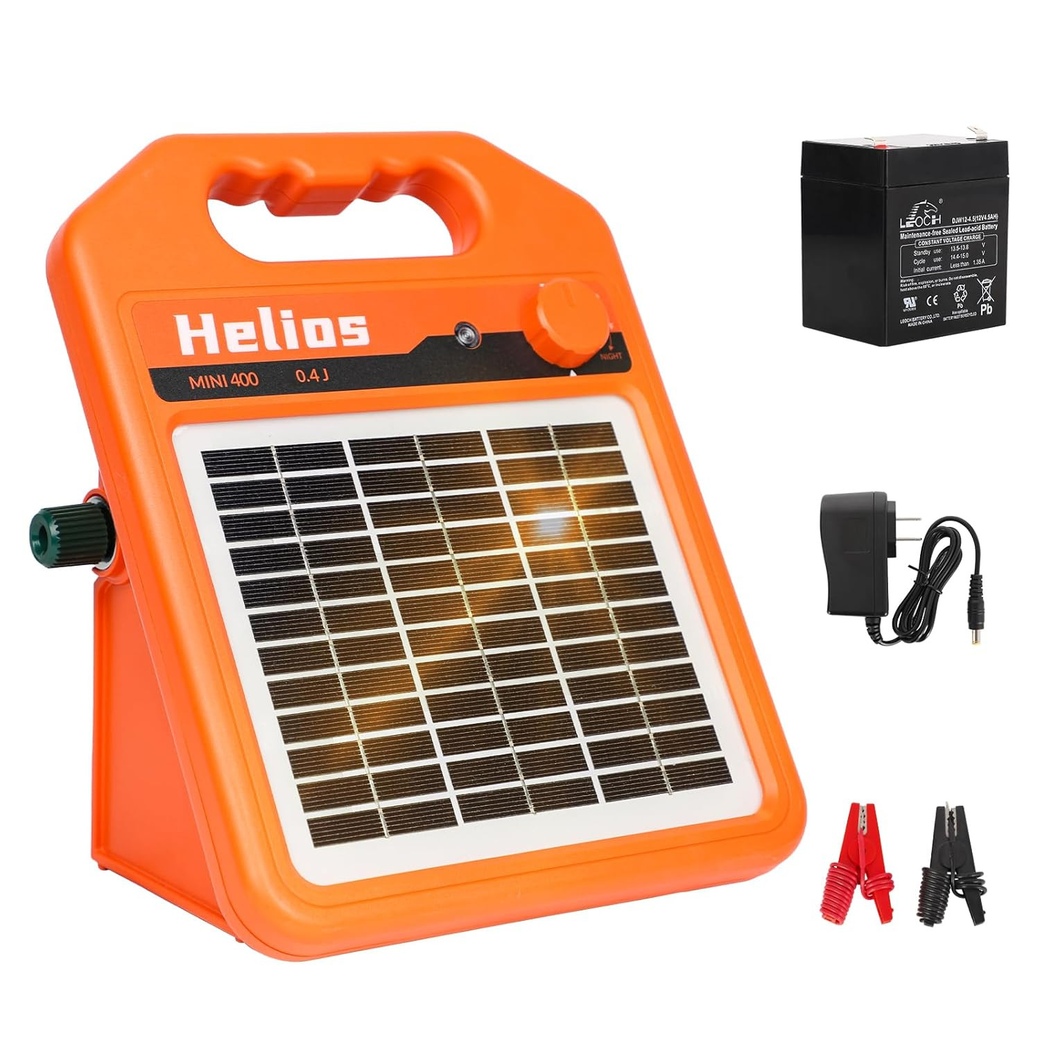MINI400 30 Miles Solar Electric Fence Charger, 0.4 Joule Solar Electric Fence fo