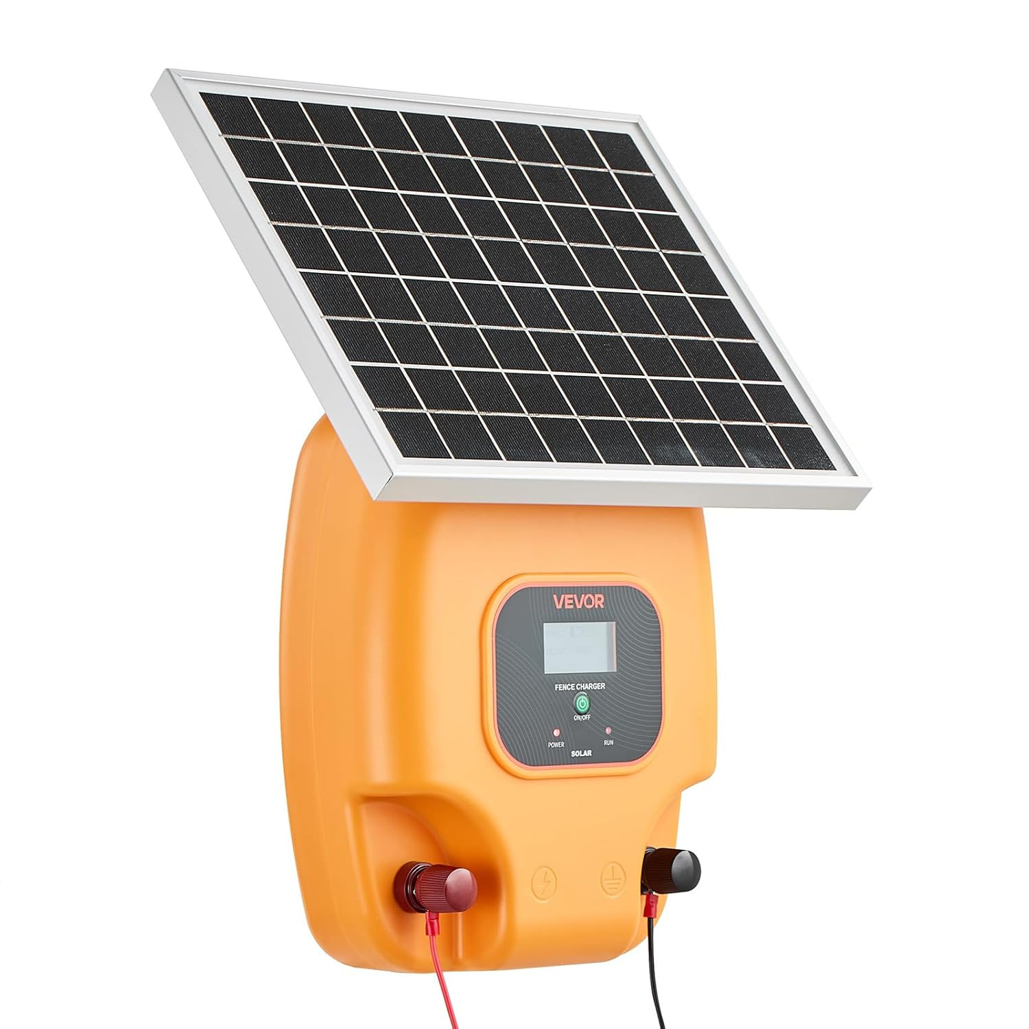Solar Fence Charger, 0.6J 8 Kv Solar Powered Fence Charger, Electric Fence Energ