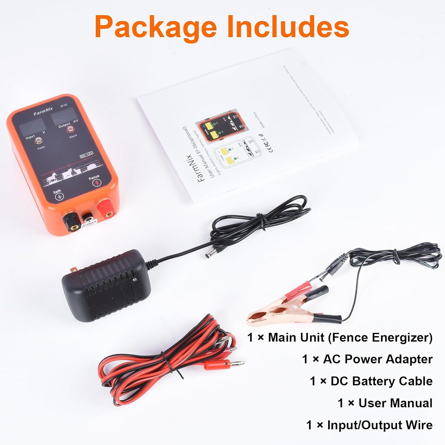 Farmnix 10KV Electric Fence Charger with LED Indicator, 5 Miles Electric Fence 1