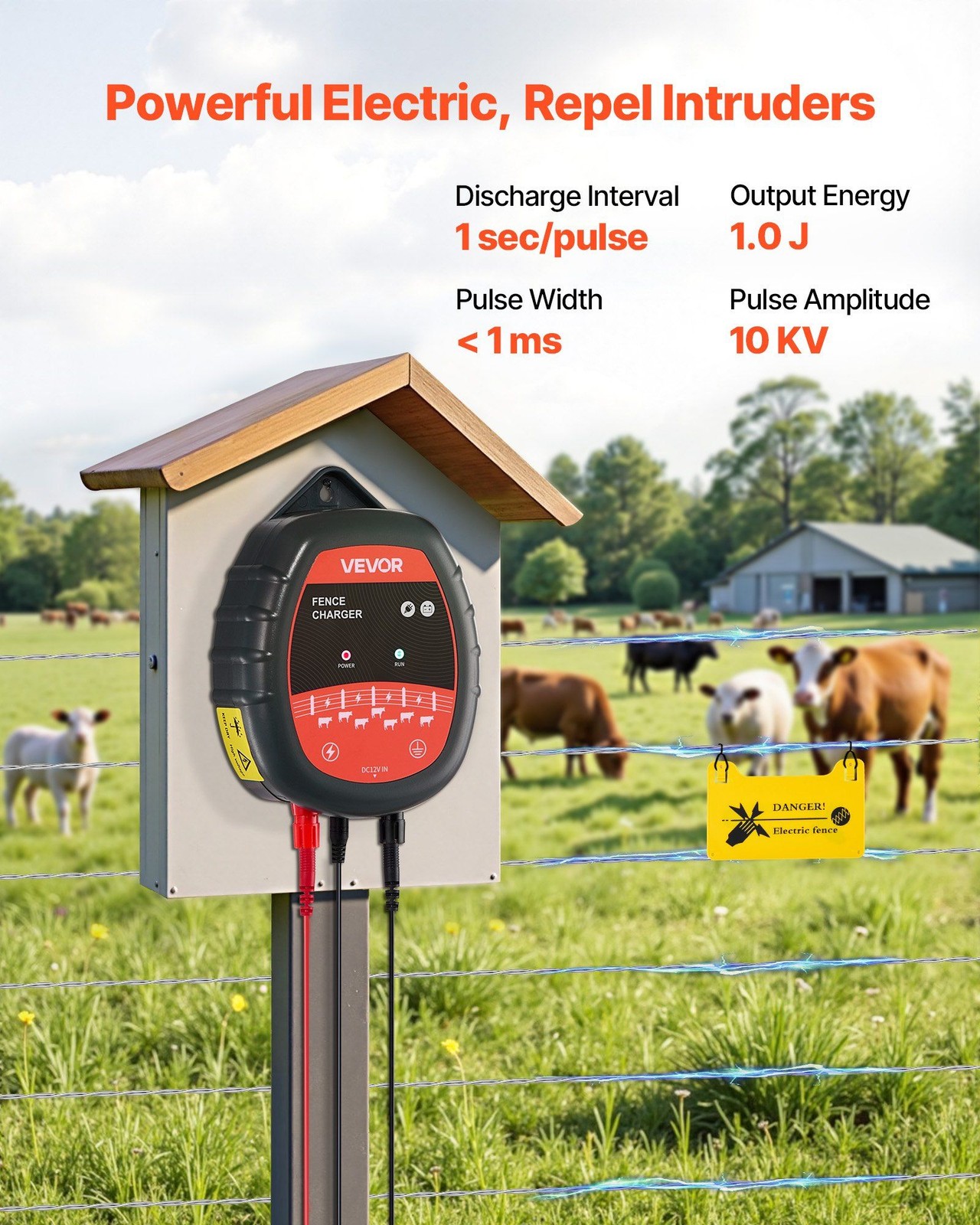 10kV 1J High Performance Fence Energizer Solar Ready IP65