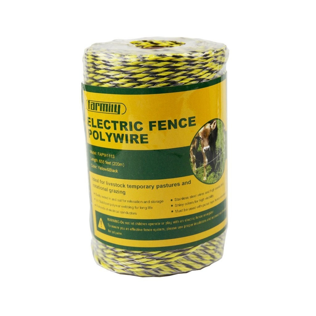 Reliable 656ft Electric Polywire for Livestock – UV Treated & High Visibility