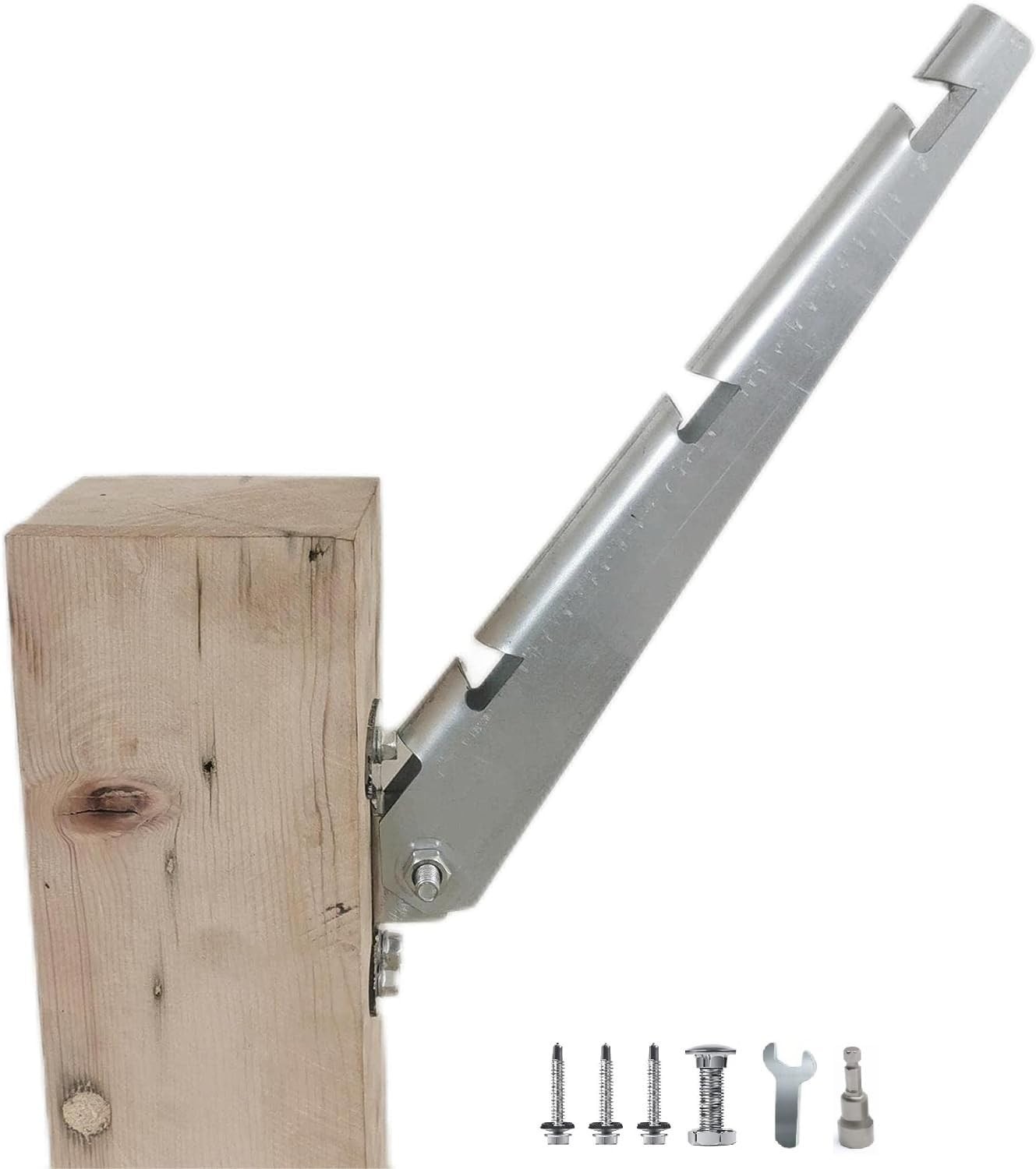 7-Pack Barbed Wire Arm Extensions Hot-Dip Galvanized Steel for Top Rail