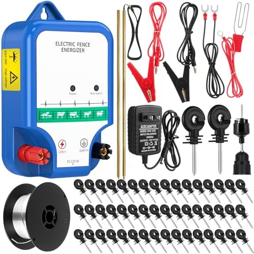 Electric Fence Kit 8 Mile 2J Solar AC DC