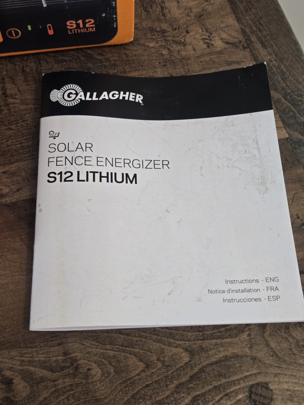 Gallagher G349414 S12 Lithium Solar Fence Energizer Electric