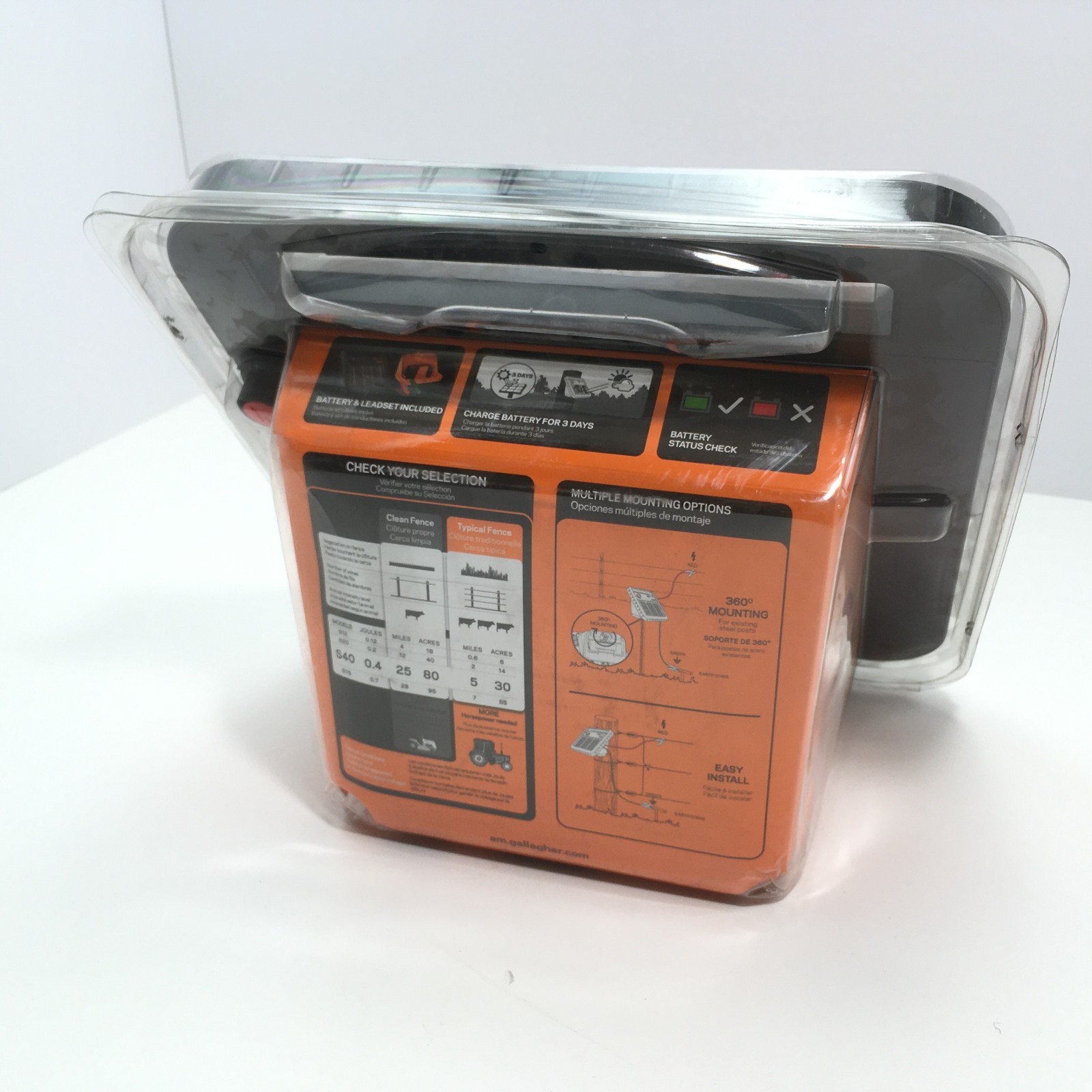 GALLAGHER S40 Solar Fence Energizer 0.4-J / 25-Miles / 80-Acre G345404
