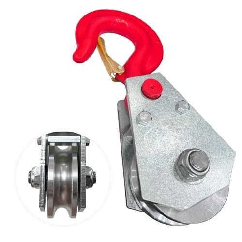 2 Ton Snatch Block with Hook, 3″ Sheave for 1/2″ Inch Wire Rope, Snatch Block…