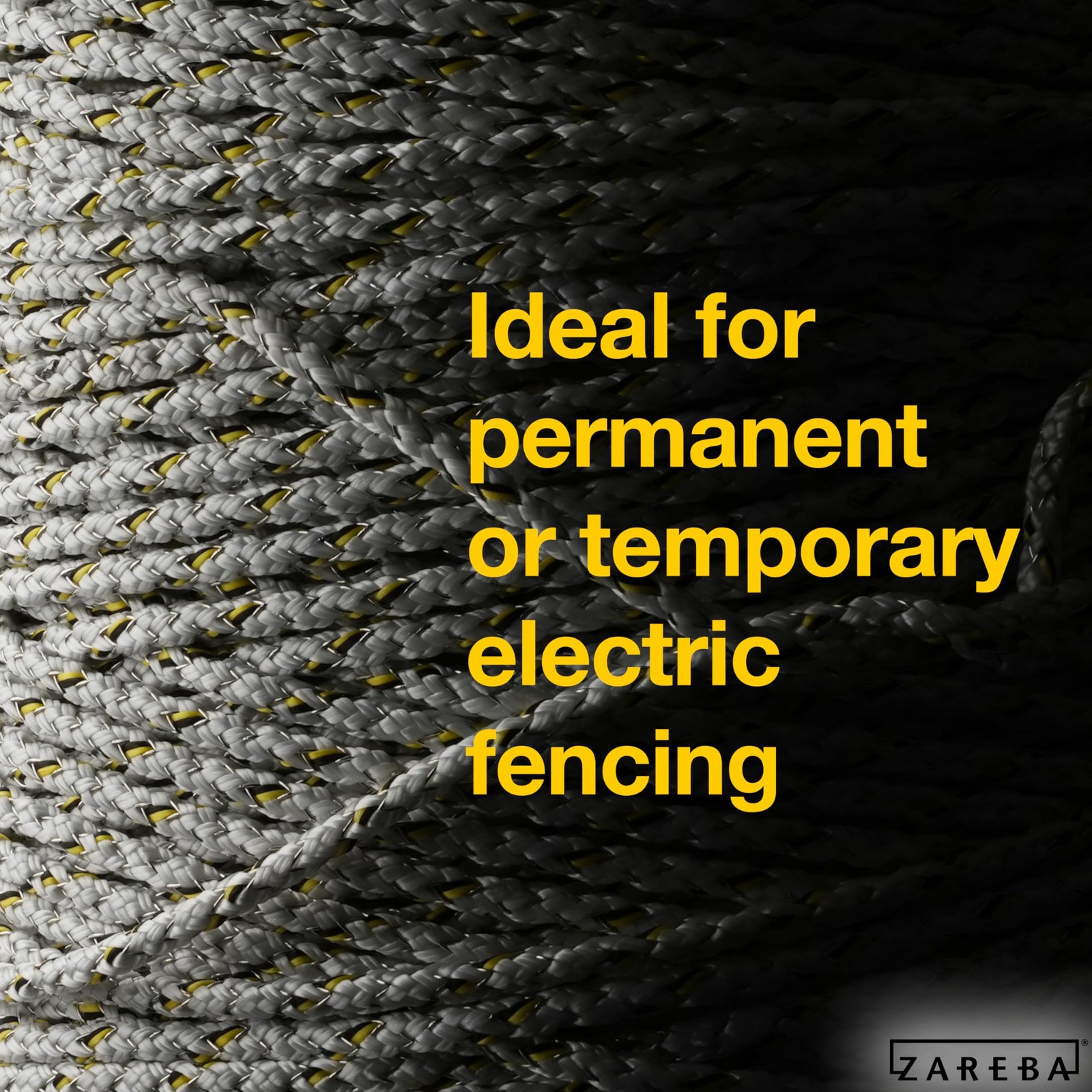 Electric Horse Fence Polybraid 1000ft 4 Copper Strands UV Resistant Livestock