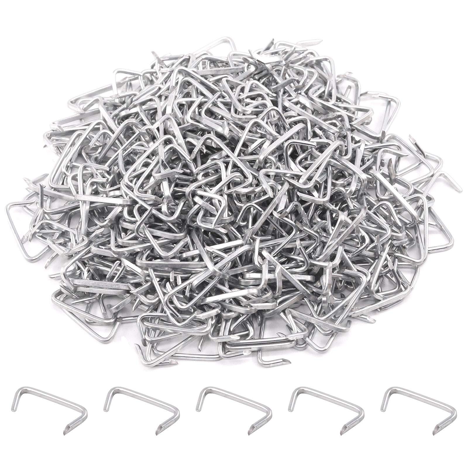 1000 Pcs 3/4″ Galvanized Hog Rings, Professional Upholstery Hog Rings Set for…