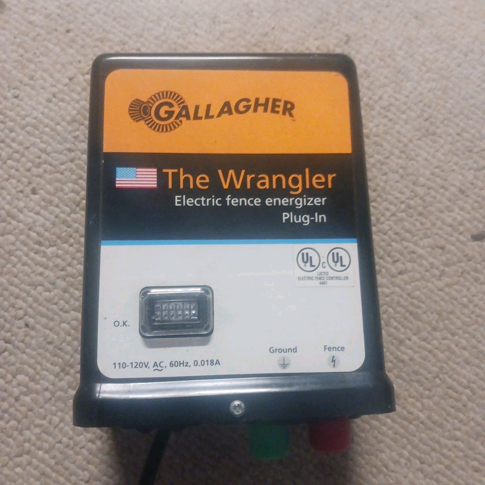 Gallagher The Wrangler Electric Fence Energizer Plug In Up To 30 Acres
