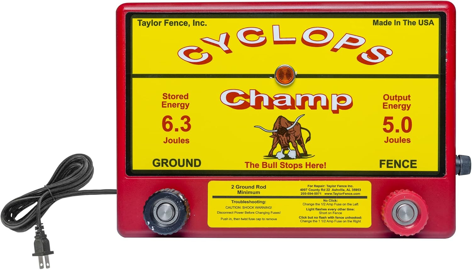 Cyclops Champ – 5 Joule Fence Charger – AC