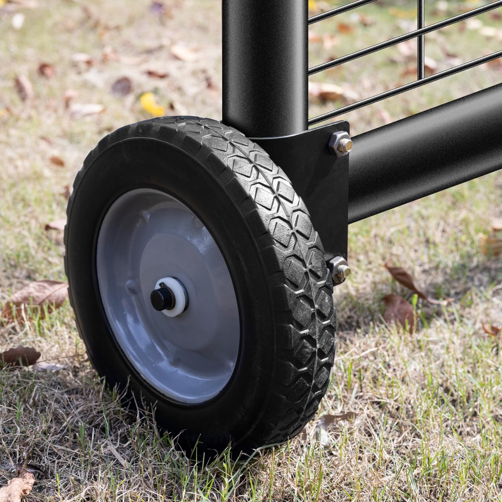 YONSIN 8″ Heavy Duty Gate Wheel Caster For Metal Tube Gate, Gate Helper Suppo…