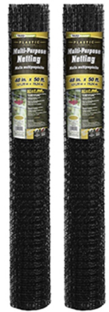 YardGard 889524A 48″ x 50′ ft Black Plastic Multi Purpose Netting – Pack of 2