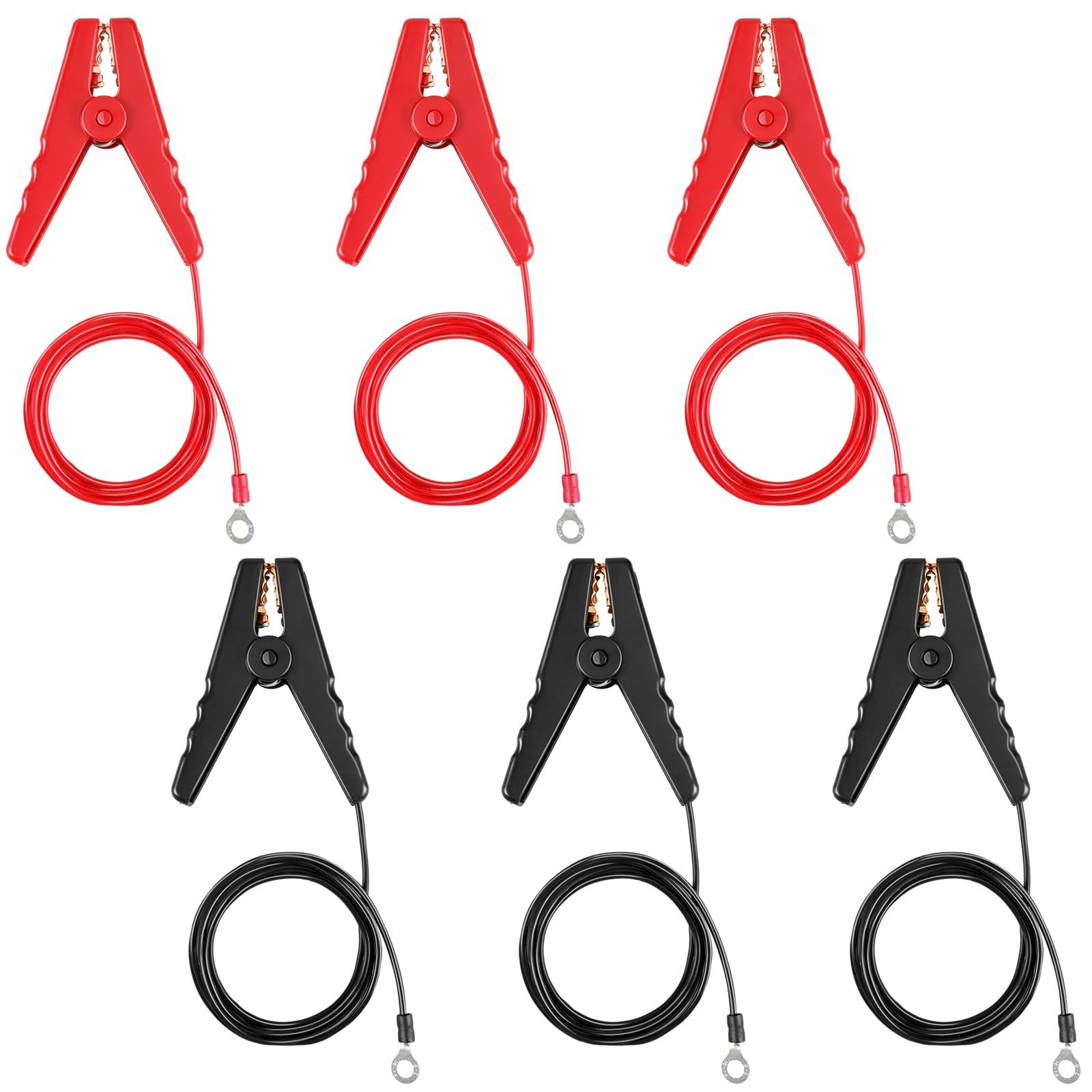 6 Pcs 3ft Solar Electric Fence Wire Connectors with Alligator Clips – Copper Lea