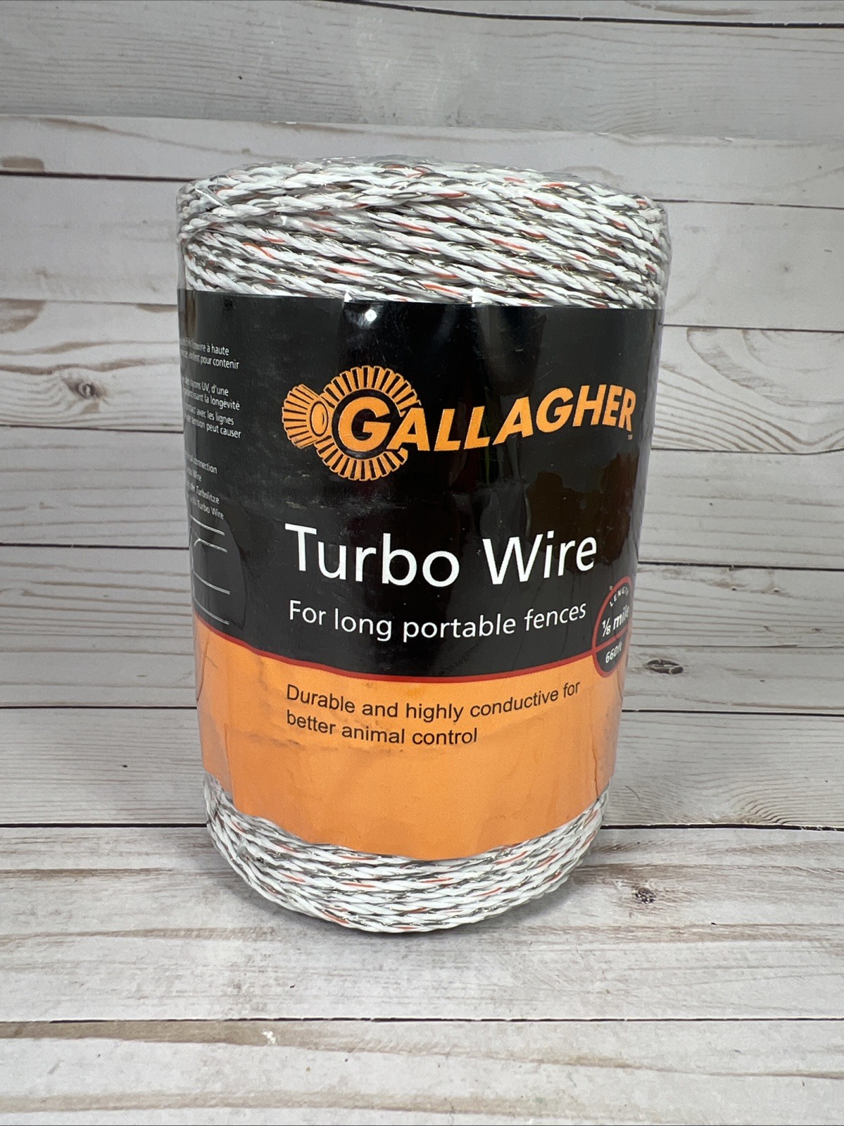 Gallagher TURBO WIRE 660′ 1/8 mile Long Portable Electric Fence Farm NEW