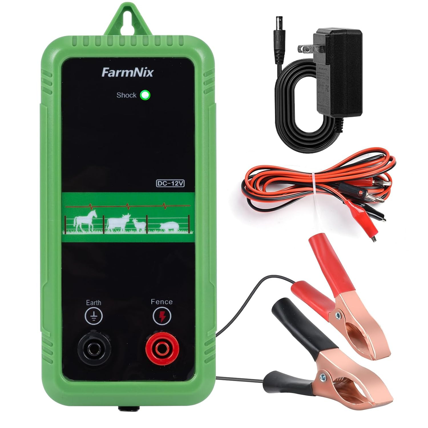 10KV Electric Fence Charger,5 Miles Electric Fence 1 Joules Pulse Energy,Waterpr