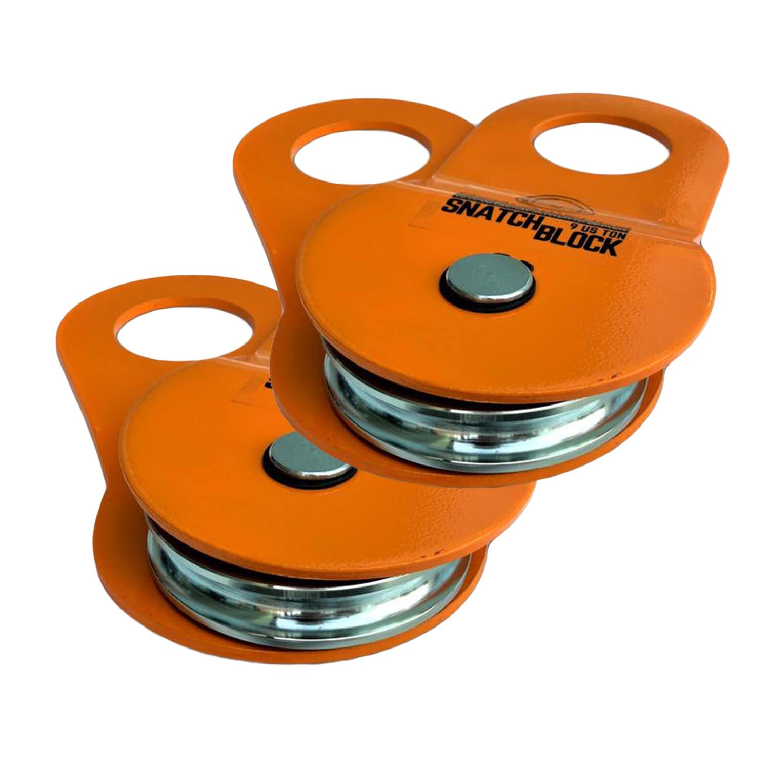 2PK Snatch Block 9Ton,Heavy Duty Winch Pulley System for Synthetic Rope or Steel