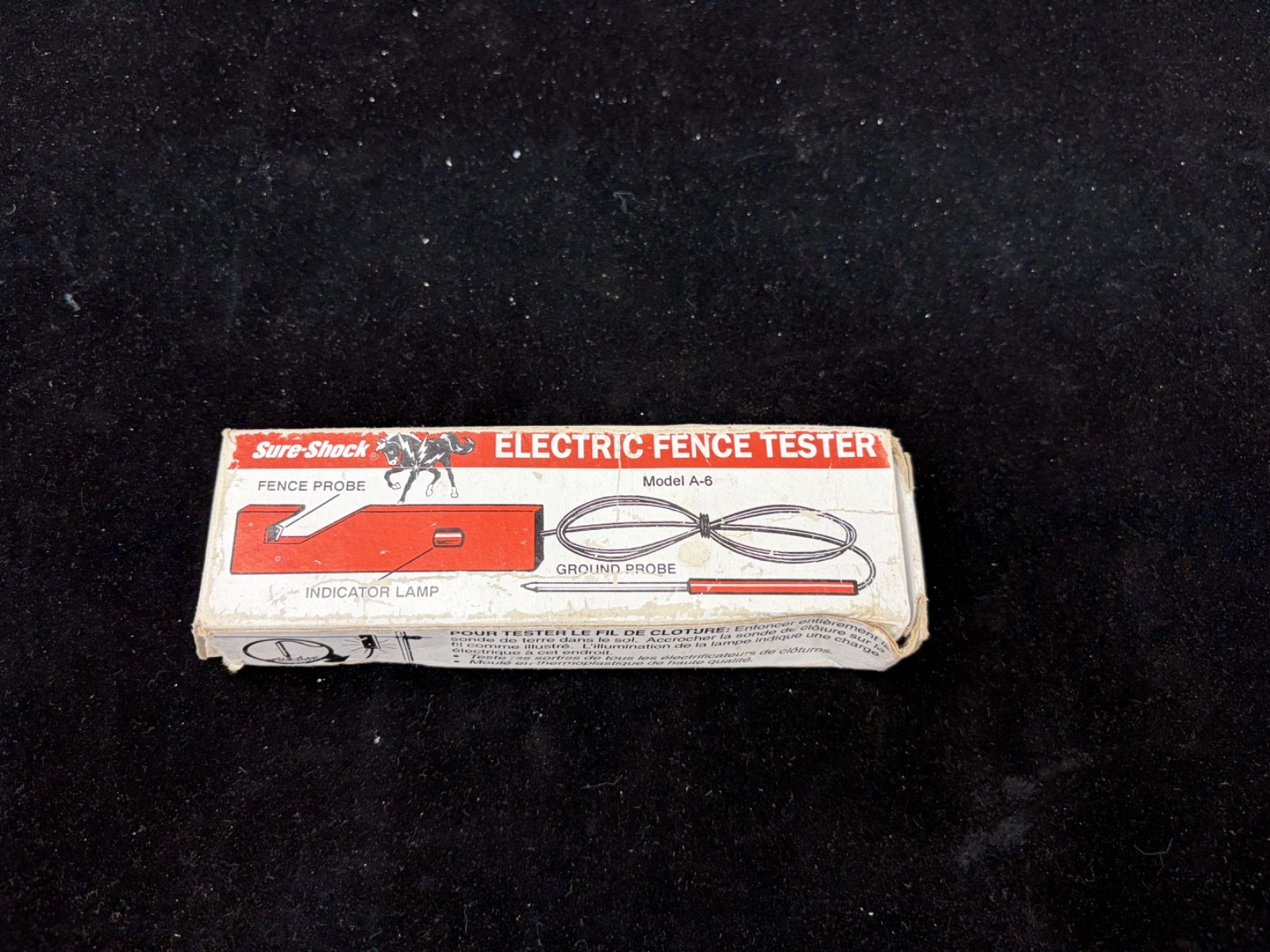Sure-Shock Electric Fence Tester Model A-6 Vintage Farm Cattle Livestock Safety