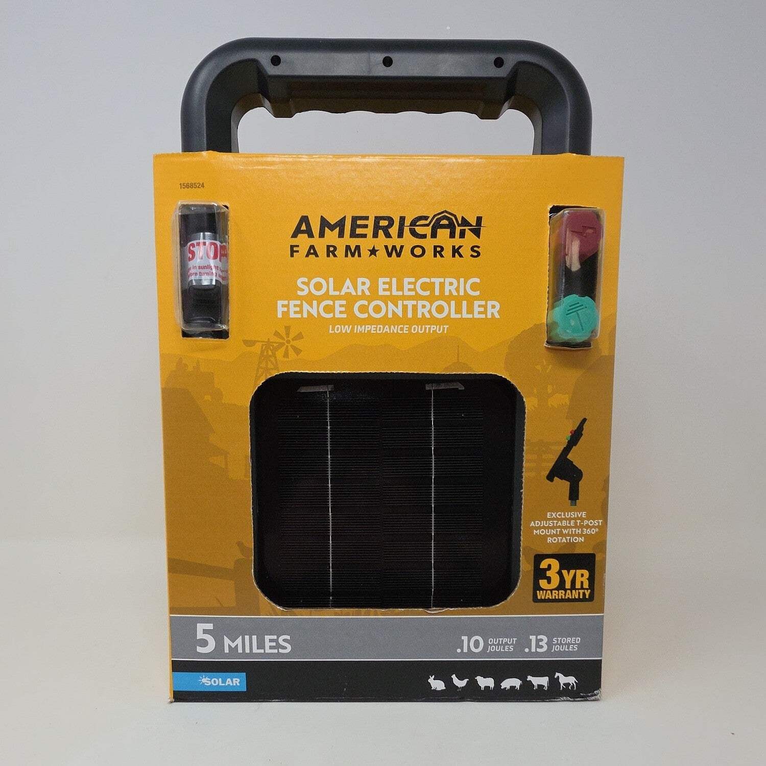 New American Farm Works 5 Mile Solar Electric Fence Controller 1568524