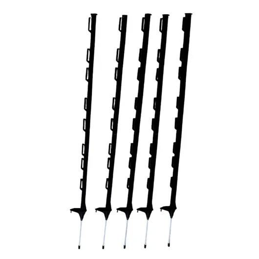 50 Pack 48″ Black Step-In Fence Posts for Electric Fence – P-1B