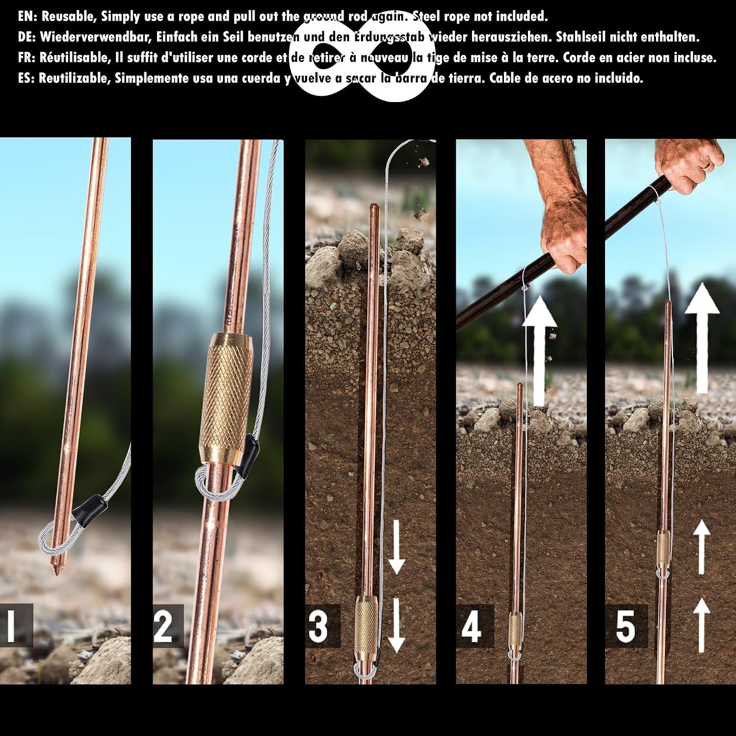 Compact 24″ Copper Rod for Generators