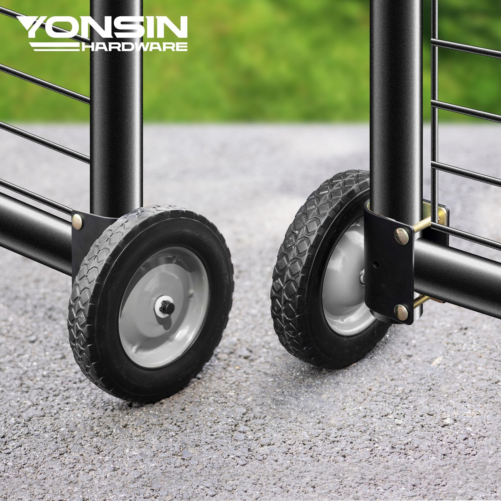 YONSIN 8″ Heavy Duty Gate Wheel Caster For Metal Tube Gate, Gate Helper Suppo…
