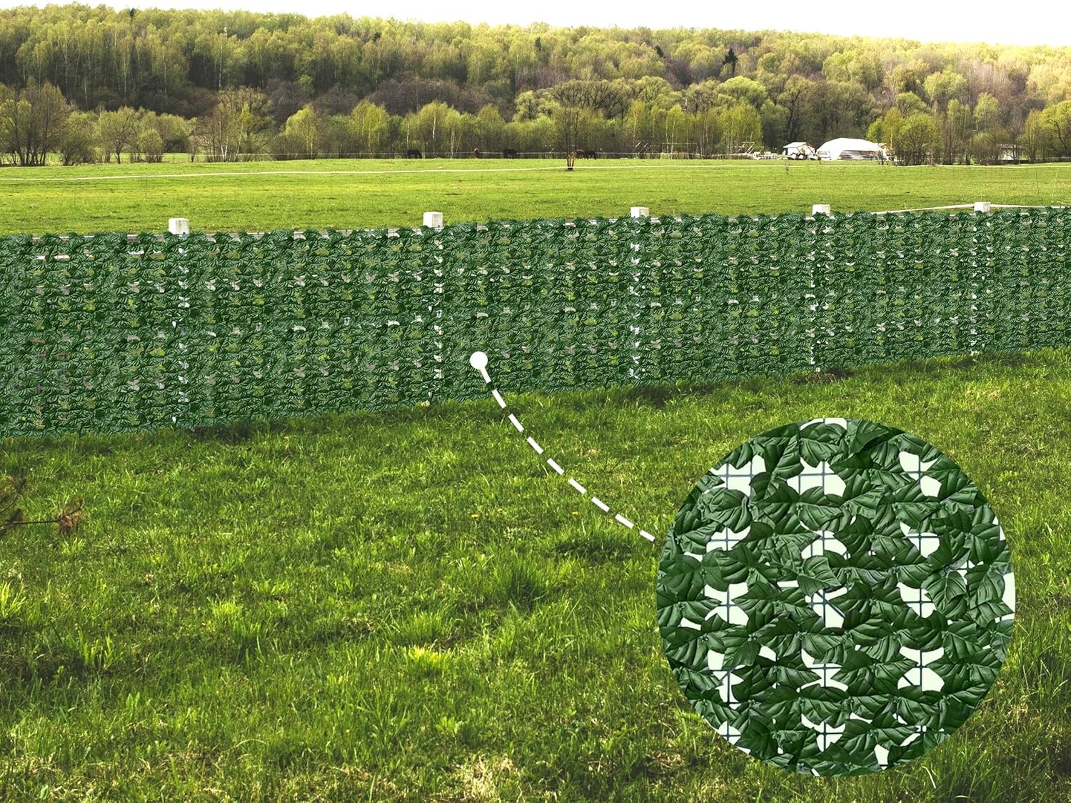 Artificial Ivy Privacy Fence Wall Screen,60X120 in UV-Anti 60*120 IN, Green