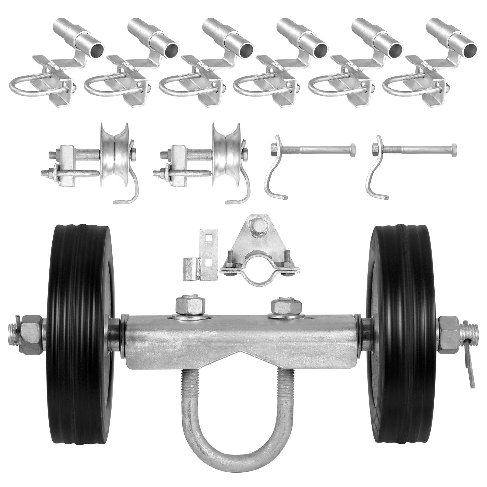 VEVOR Sliding Gate Kit 6” Heavy Duty Sliding Rollers for Tracks Max.600LBS