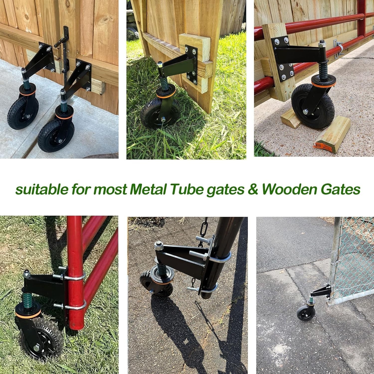 Easy Install Gate Wheel – Fits Metal & Wood Gates