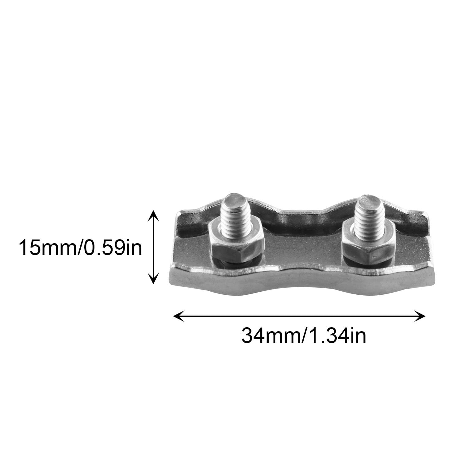 10pcs M3 Poly Rope Connector, Double Grips Cable Clamps Wires Splicer 304 Sta…