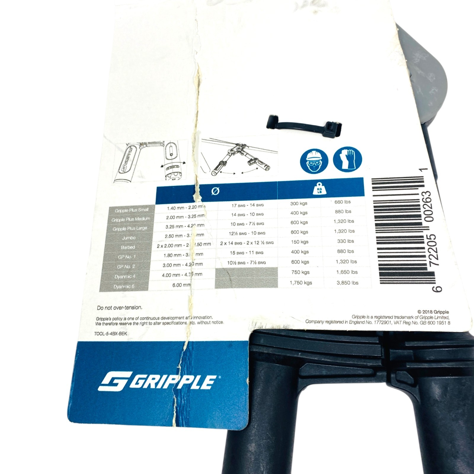 Gripple Torq Tensioning Tool Fencing Wire Tensioner 400kg 880lbs 6mm