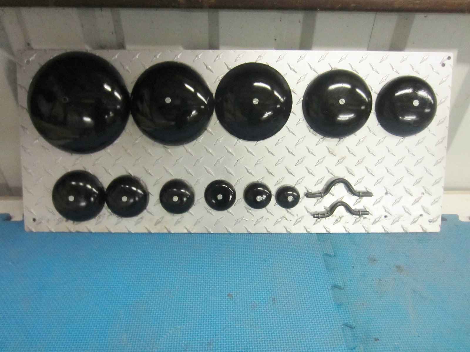 Pipe caps: domed steel weld on 2 3/8 lot of 100