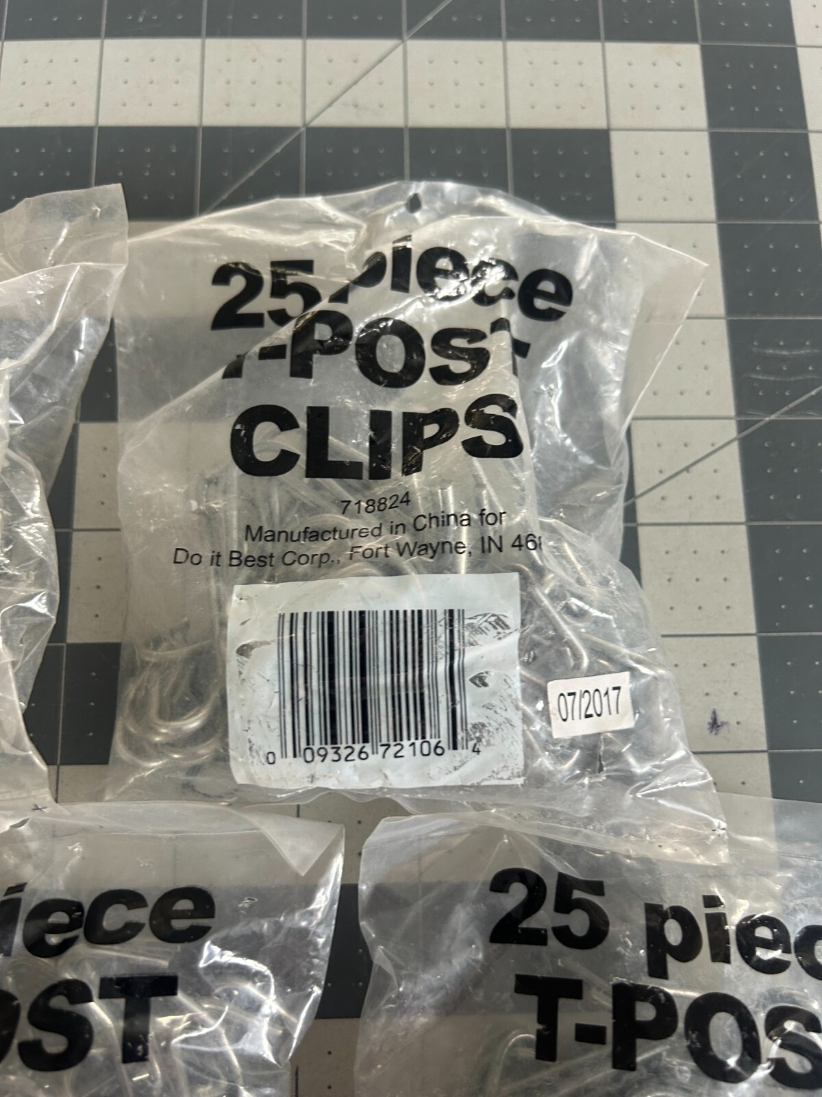 NEW 5-pack 25/PC DO IT BEST by Franklin Industries T-Post Fence Clips Galvanized
