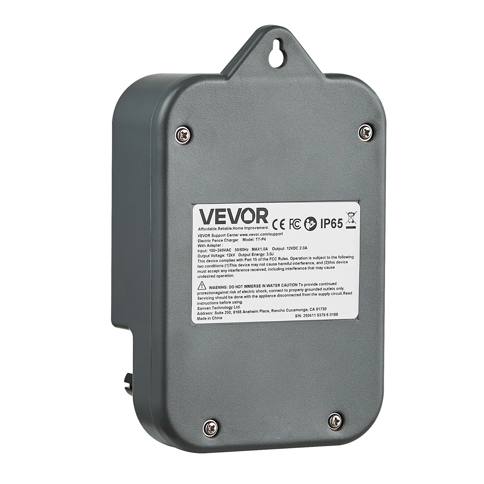 VEVOR Electric Fence Charger 3J AC DC Electric Fence Energizer 1.86 Miles Range