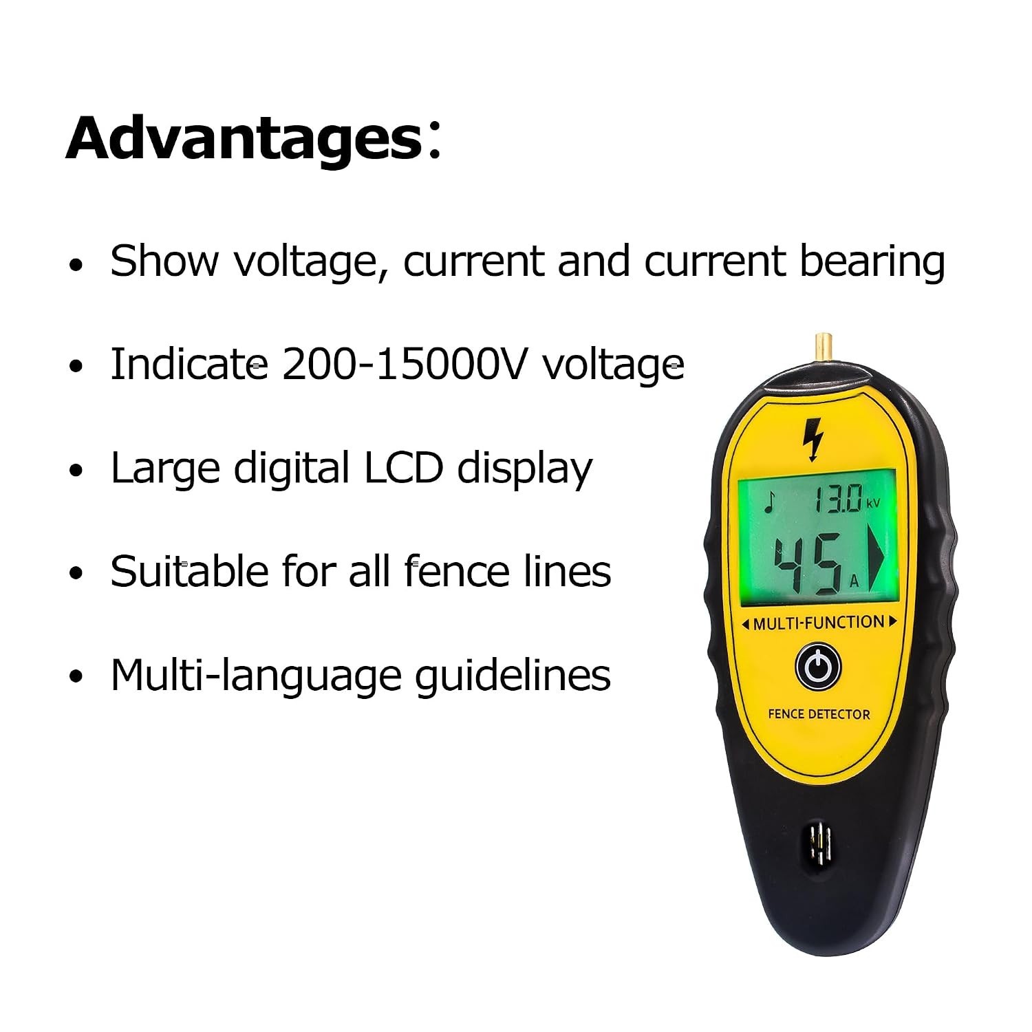 Electric Fence Tester and Fault Finder, 15KV Digital Electric Fence Voltage Test