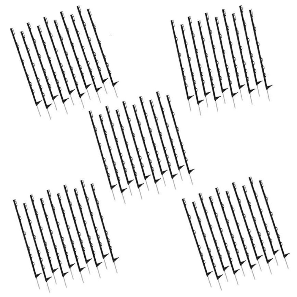 50PK 48″ Black Step-In Fence Posts for Electric Fences – Model P-1B
