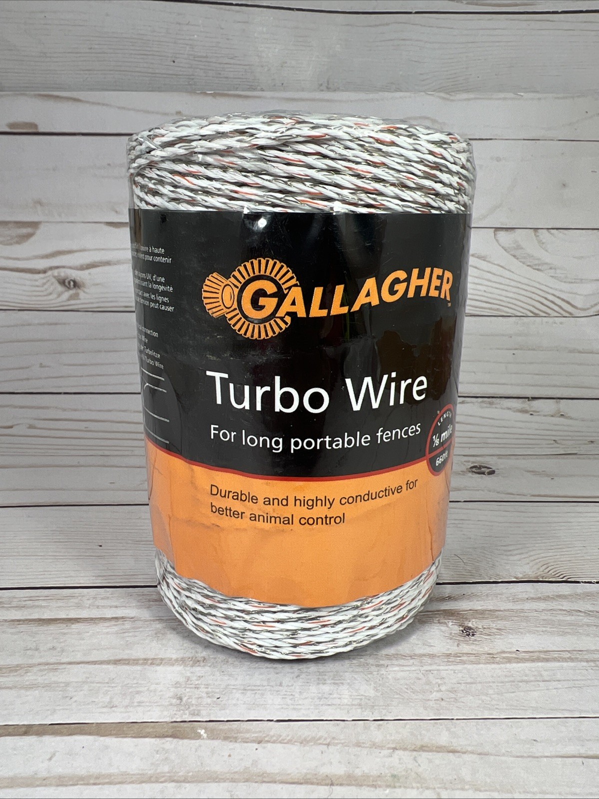 Gallagher TURBO WIRE 660′ 1/8 mile Long Portable Electric Fence Farm NEW