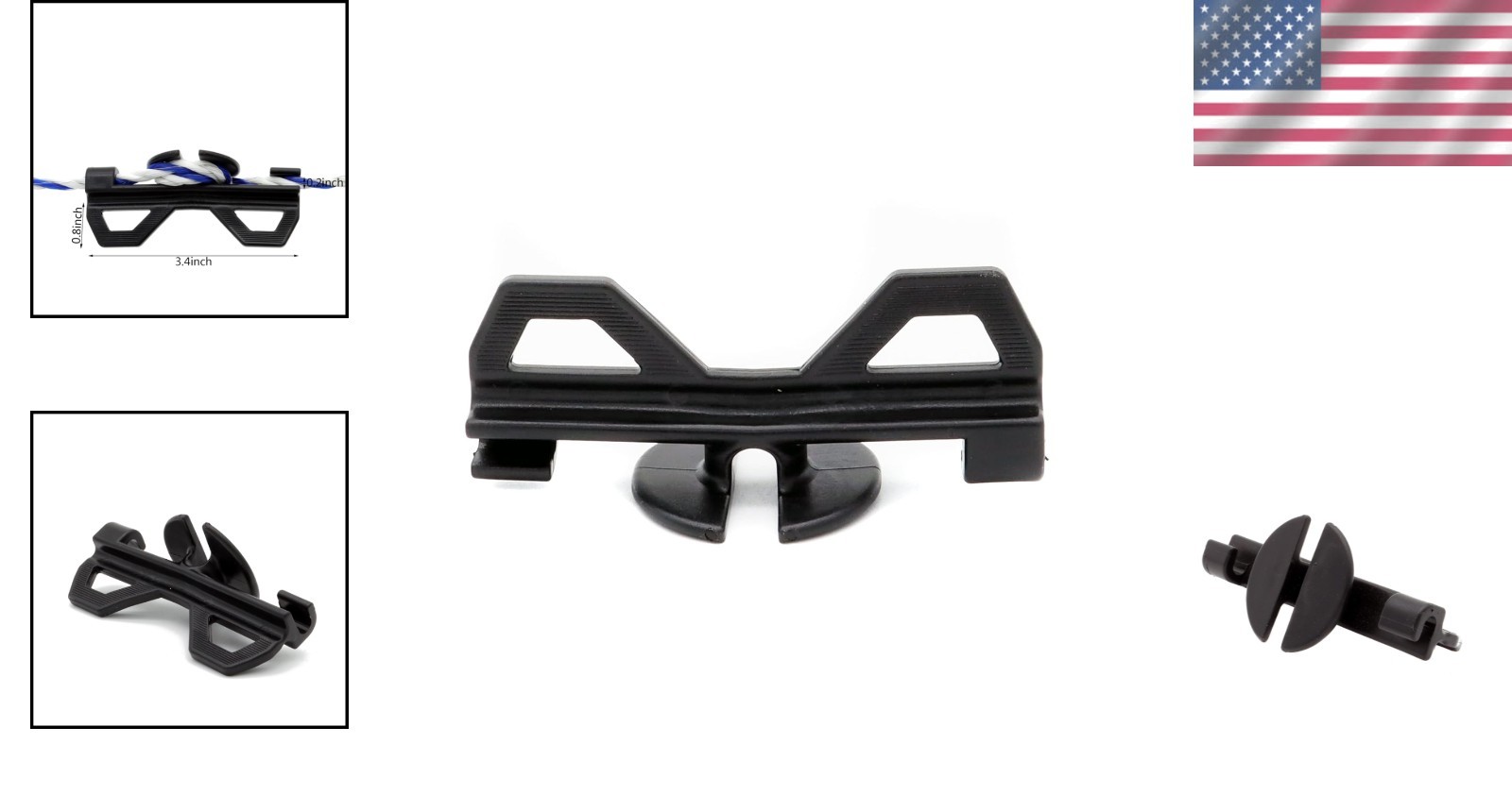 12 Pack Black Poly Wire Tighteners – Weather-Resistant Electric Fence Insulators