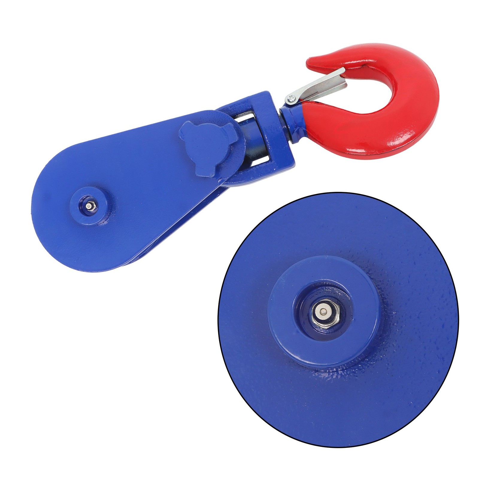 4 Ton Snatch Block with Hook – 8800lbs Capacity, 4.5″ Sheave, 1/2″ Wire Rope