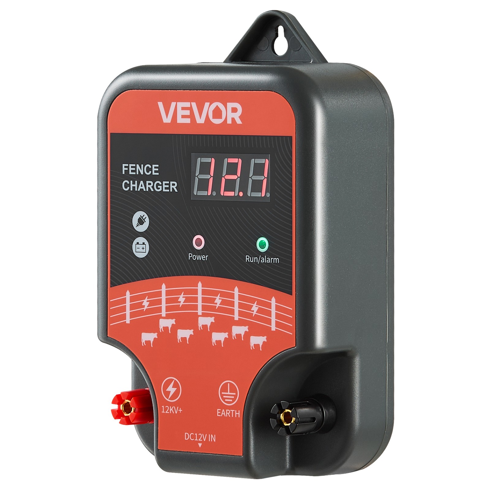 VEVOR Electric Fence Charger 3J AC DC Electric Fence Energizer 1.86 Miles Range