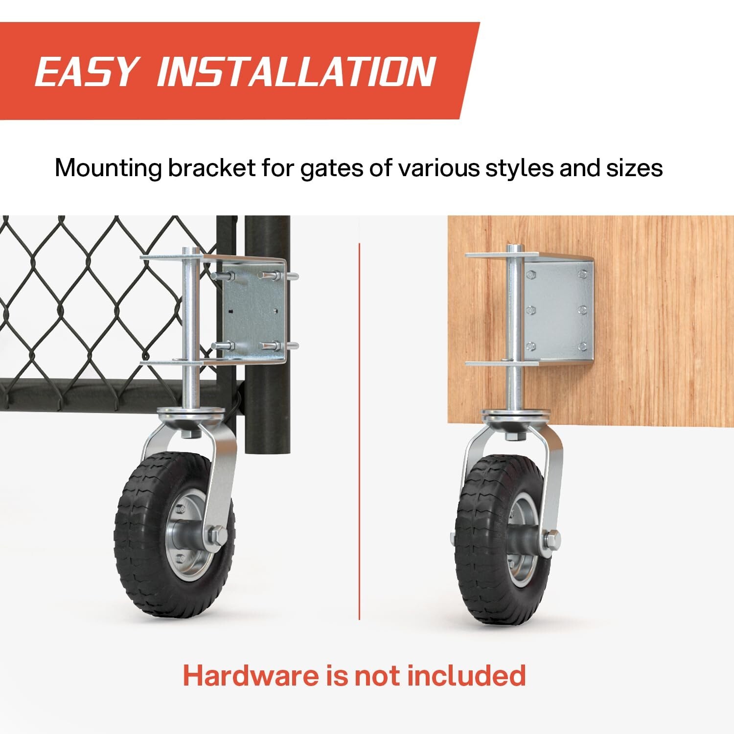 Heavy Duty Gate Wheel 8-inch Support Wheel for Wooden Metal Gates Farm Caster