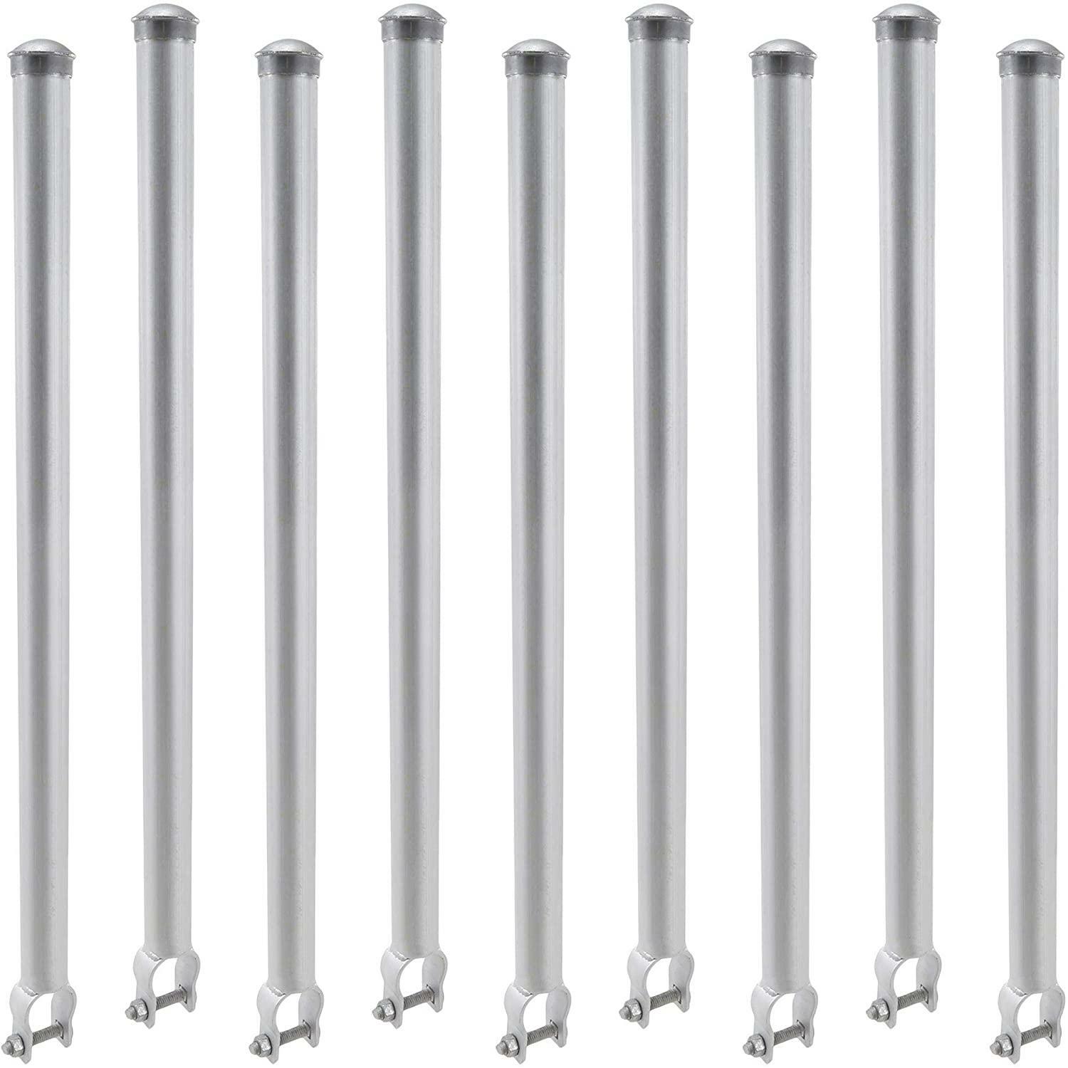 24″ Chain Link Fence Extension Posts Pack of 9 (Fits 1 5/8″ Top Rail)