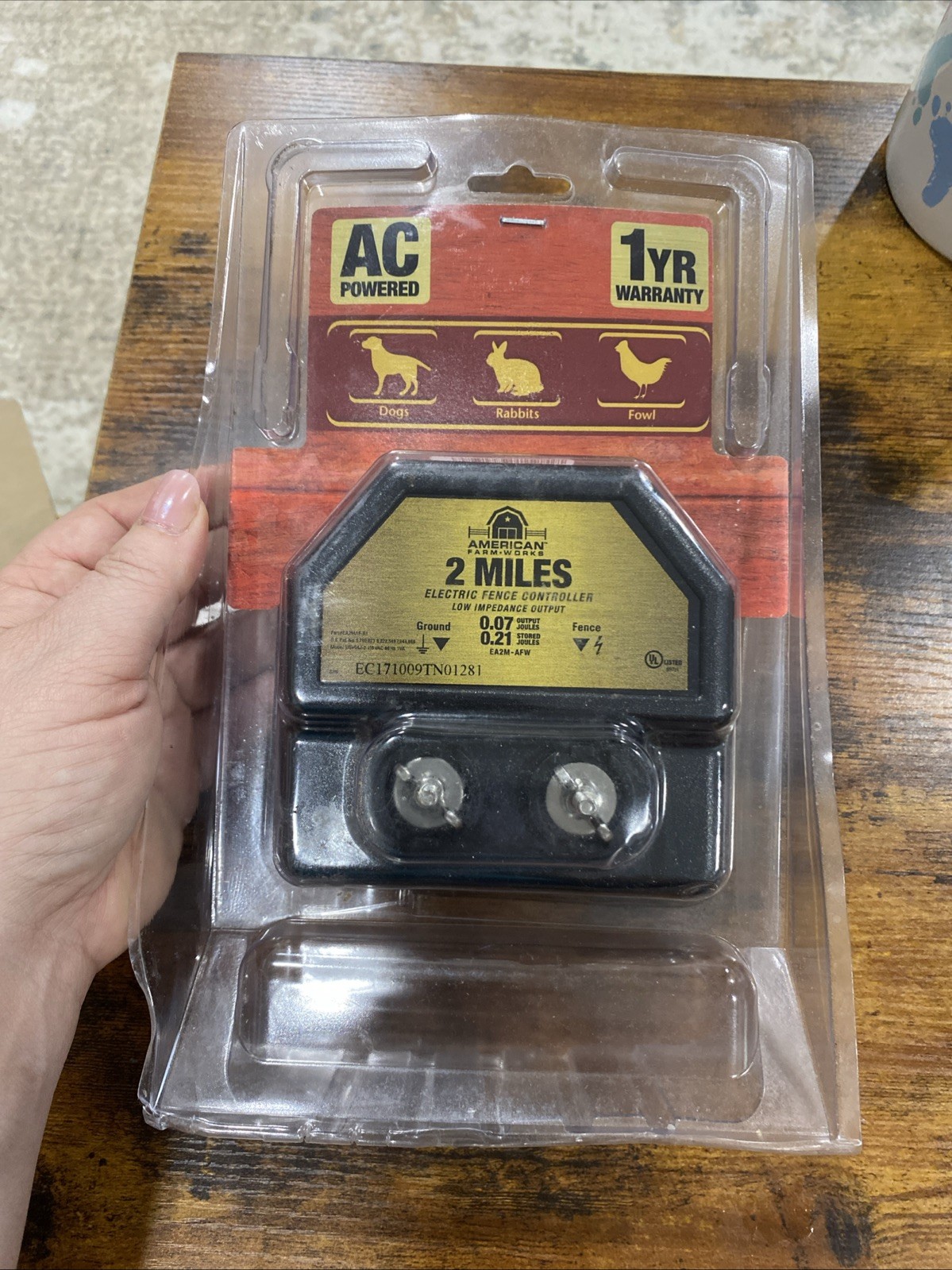 American Farm Works 2 Mile Electric Fence Controller AC Powered, New