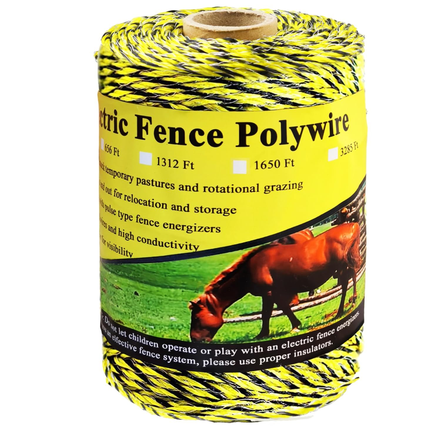 330 Feet Electric Fence Polywire, 100 Meters 1/8″ Diameter Portable Electric …