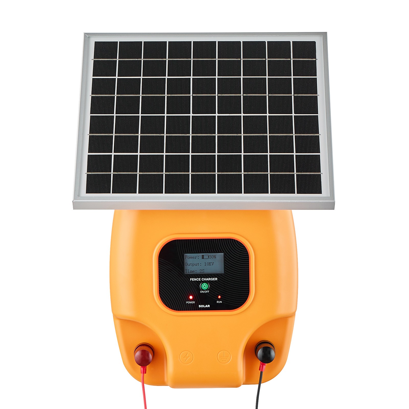 Uimoso 0.3J 8kV Solar Electric Fence Charger for Livestock, Covers 1.86 Miles