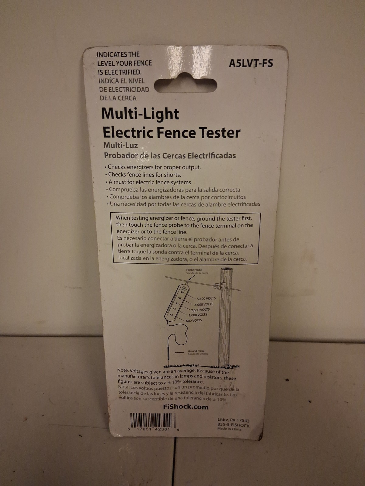 Multi-Light Electric Fence Tester. New In Package