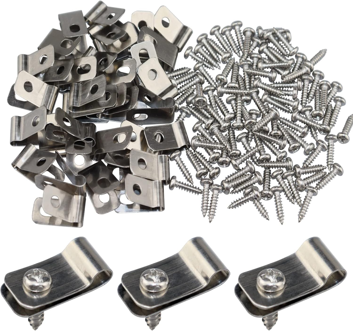 Multi-Purpose 400 Stainless Steel Fencing Clips for Cables and Livestock Safety