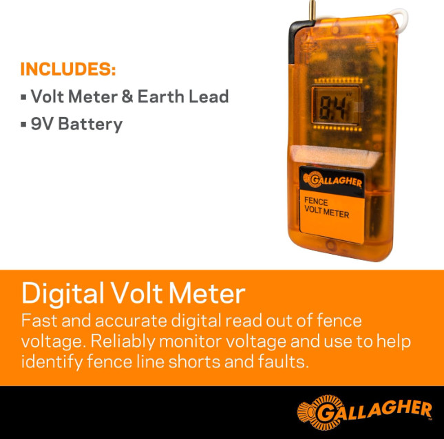 Gallagher Fence Volt Meter, Fence Voltage Reader ( G503014 ) – NOT SHIP CA
