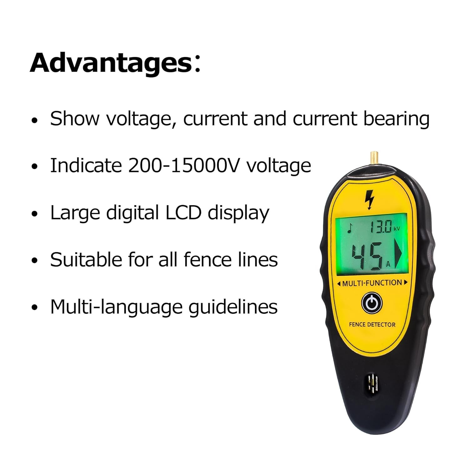 Electric Fence Tester and Fault Finder, 15KV Digital Electric Fence Voltage Test