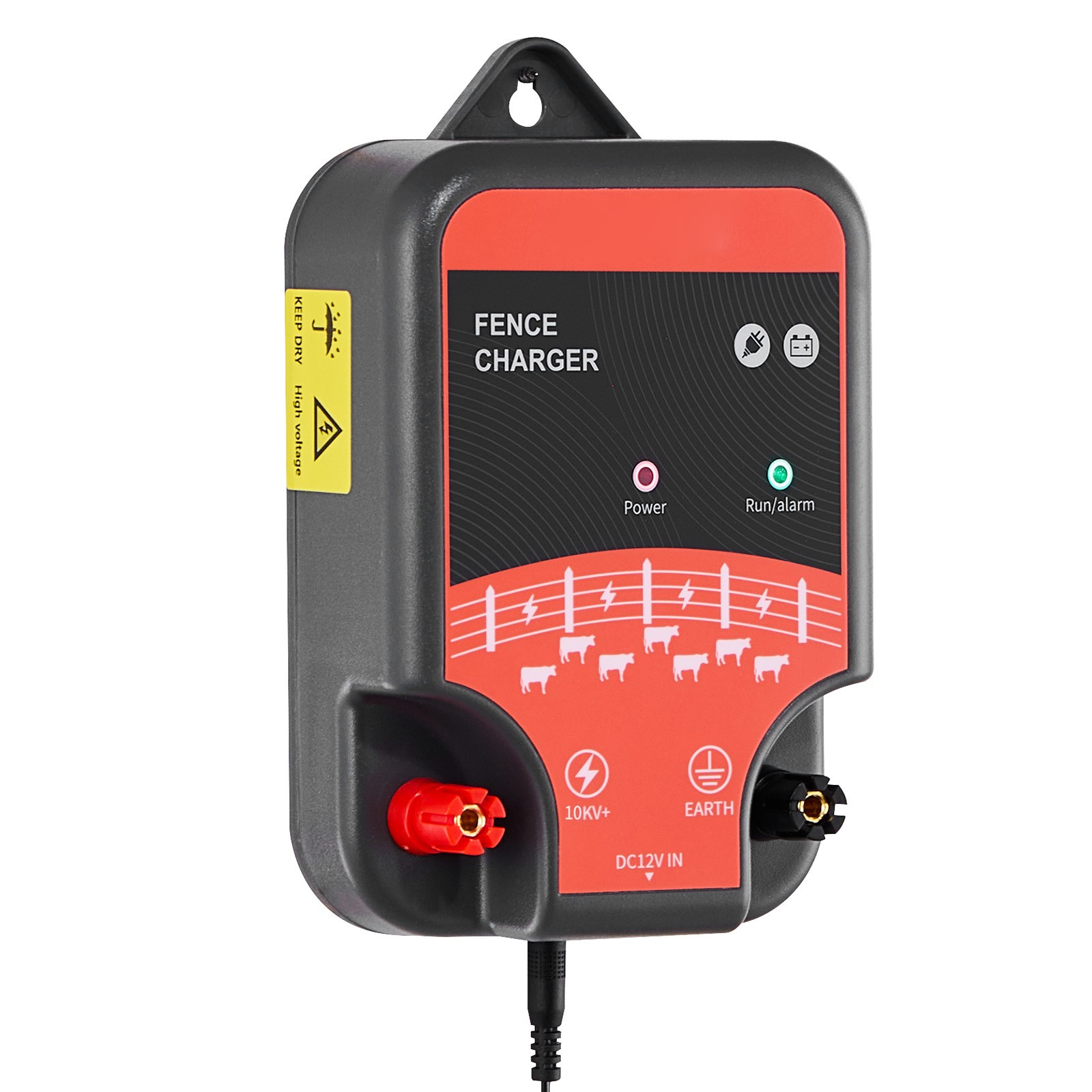 Electric Fence Charger 10kV 2J AC DC Electric Fence Energizer 1.86 Miles Range
