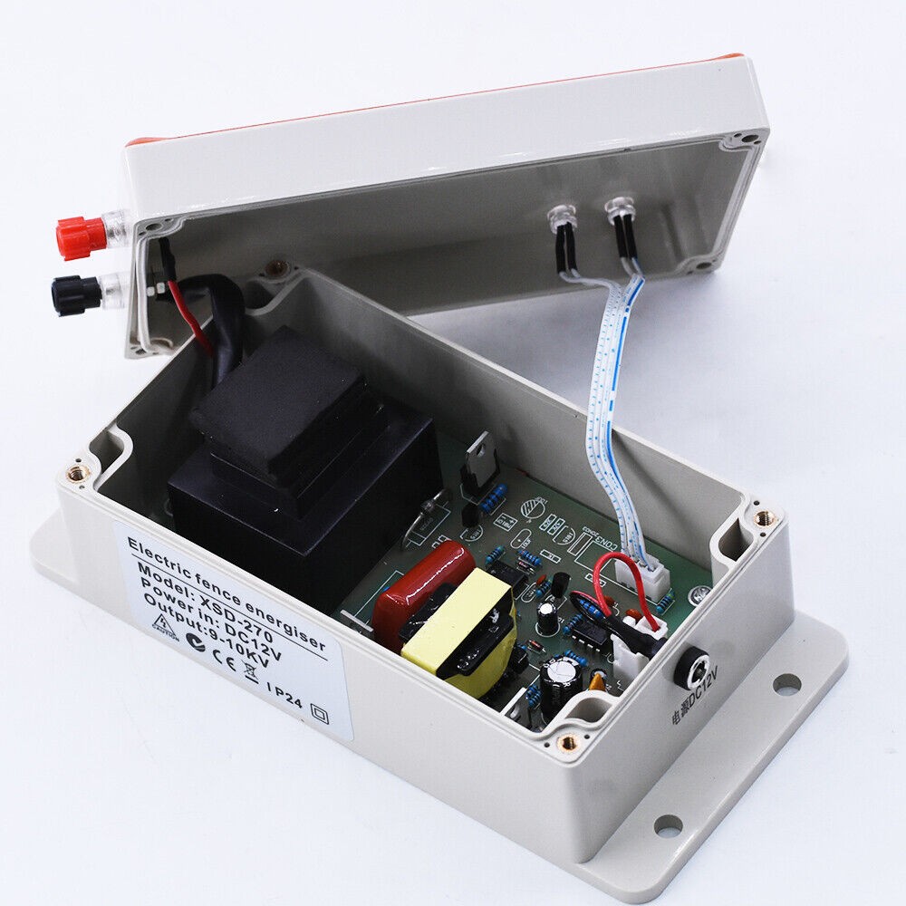 Electric Fence Charger 10KV Output 10KM Range for Farm Animal Security Control